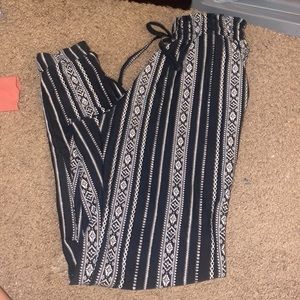 Black and White Patterned Pants